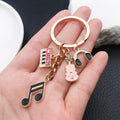 Pink-Led Music Note Piano Violin and Headphone Charm Keychain Collection view 2