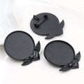 Bird Accent Round Brooch Bezel Settings in Three Finishes view 3