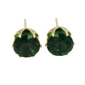 Eighteen Color Round Faceted Solitaire Stud Earrings view 5