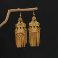 Fifty-Eight Gold Tone Ethnic Fringe and Tassel Earrings view 4