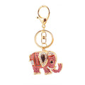 Rhinestone Elephant Keychain With Split Ring And Lobster Clasp view 5