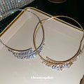 Crystal Teardrop Fringe Collar Necklaces in Two Tones view 2