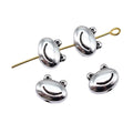 Frog Head Bead in Antique Silver with Rounded Features view 3