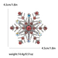 Crystal Snowflake Brooch in Four Color Finishes Decorative Lapel Accessory view 9