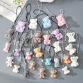 Flocked Mini Bear Phone Strap Charms 26 Color Styles view 1