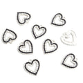 Enamel-Look And Crystal-Accented Gold Silver Heart Alloy Pendant Components in 2 Styles view 4