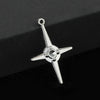Silver-Tone Cross Star