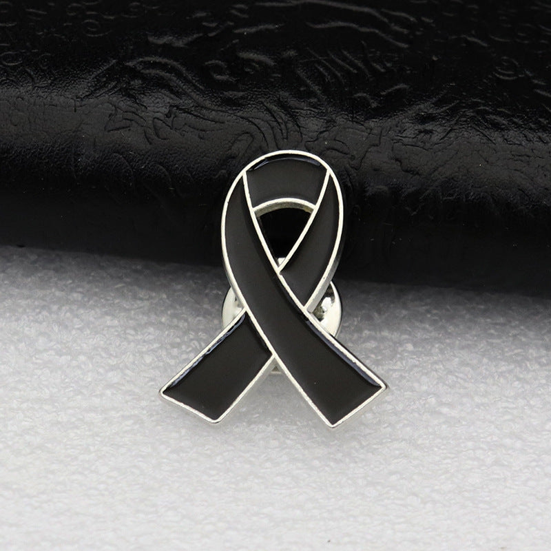 Red Ribbon Heart Alloy Keychain for Awareness Event Gifts