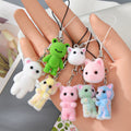 Flocked Mini Animal Phone Strap Charms 34 Color Styles view 2
