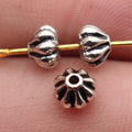 Antique Silver Metal Fluted Teardrop Spacer Beads For Jewelry Making view 3