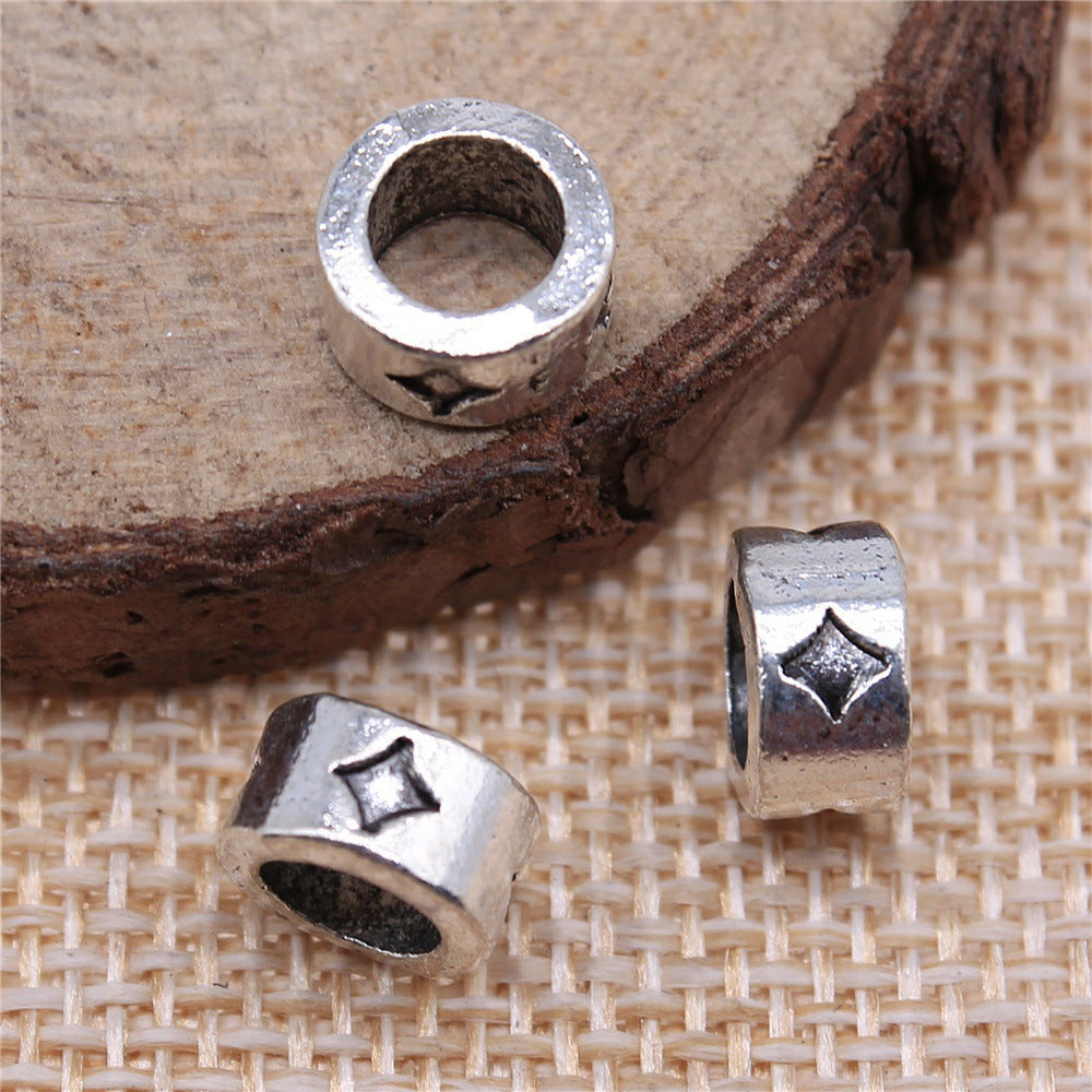 9x9x5mm 1.1g Multicolor Zinc Alloy Star Large Hole Spacer Beads for Bracelet Necklace DIY Jewelry Making