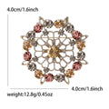 Antique Pink Crystal Filigree Brooch for Jackets Scarves and Coats view 6