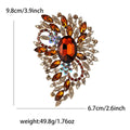 Large Teardrop Crystal Leaf Brooch in Nine Colorways view 10