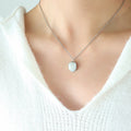 Geometric Brushed Octagon Pendant Necklace Gold Silver Tone view 6