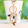 Jeweled Dolphin Keychains with Braided and Bare Wrist Loop Options view 4