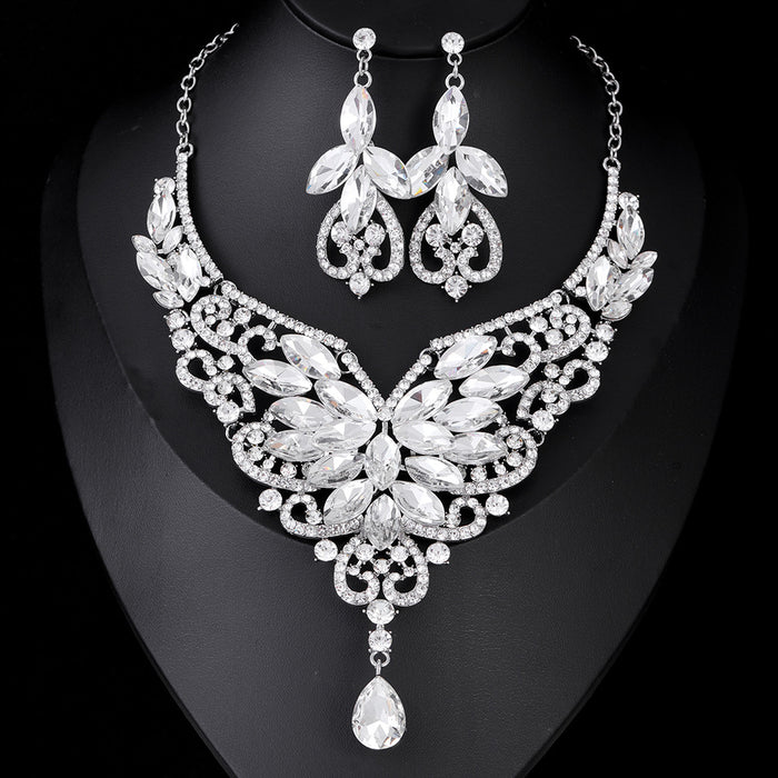 Black Silver Tone Lock Crystal Four Designs Metal Necklace 4 Pictured Designs