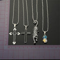 Silver Tone Assorted Character and Symbol Pendant Necklaces view 5