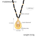 Gold Shell Star Pendant Necklace Snake Chain or Black Beads view 7