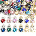 Crystal Heart Teddy Bear Jewelry Components For DIY Earrings And Bracelets Charms view 4