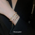 Six Mixed Color Crystal Cuffs And Plain Bar Chain Bracelet Designs view 1