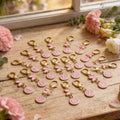 Pink Enamel Letter Keychain Gold Clasp Butterfly Charm view 3