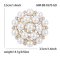 Clustered Pearl Snowflake Brooch Decorative Lapel Pin view 7