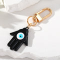 Gold Tone Colorful Hamsa Evil Eye Clip Keychains in Nine Colors view 7