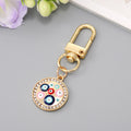 Gold and Silver Tone Multieye Heart Moon Evil Eye Clip Keychains view 6