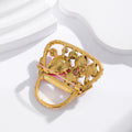 Red Gold Tone Handbag Metal Brooch Pin for Jackets and Lapels view 3