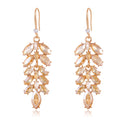 Silver Tone Wheat Tassel Crystal Four Designs Metal Dangle Earrings view 7