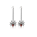 Black Spider or Cat Long Halloween Novelty Hook Earrings view 5