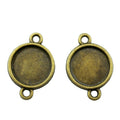 Double Loop Round Cabochon Connectors in Four Options view 4