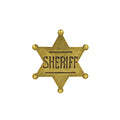 Antique Brass Six Point Star Sheriff Badge Brooch Pin view 5