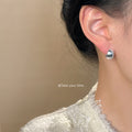 Silver Ribbed Huggie Hoop Earrings Textured Metal Pair view 2