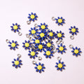 Tiny Colorful Daisy Charms with Gold Tone Loops in Nine Options view 8