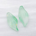 Long Glass Leaf Charms With Top Loops in Thirteen Color Finishes view 11