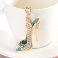 Rhinestone High Heel Shoe Metal Keychain Clasp 6 Colors view 9