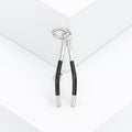 Miniature Pliers Brooch in Silver and Gold Tones Jacket and Scarf Accessory view 4