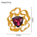 Camellia Crystal Two Designs Metal Brooch Pin for Jackets and Lapels view 2