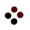 Velvet Round Stud Earrings in Burgundy and Black Color Options view 5
