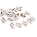 Patterned Rectangular Large-Hole Spacer Beads in Five Designs view 6