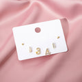 Gold Number One Three Four Four Pair Stud Earring Set view 1