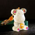 Transparent Crystal Fortune Bear Keychains in Seven Colors plus Assorted view 12