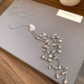 Metal Branch Fringe Pendant Necklace in Gold and Silver Tone view 7