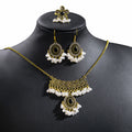Bohemian Rhinestone Pearl Necklace Earring Ring Sets Six Styles view 10