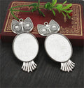 Owl Pendant Tray Jewelry Making Components In Detailed Metal Finishes view 6