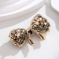 Ribbon Bow Crystal Metal Brooch Pin for Jackets and Lapels view 3