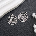 Antique Silver Zinc Alloy Rose Sunflower Hollow Flower Charm Pendant for DIY Bracelet Necklace