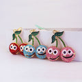 Rhinestone Smiling Cherry Keychain, Pink, Blue, Red, or Random Color view 1