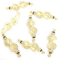 Rhinestone Infinity Snake Connectors in Gold and Silver Tones view 6
